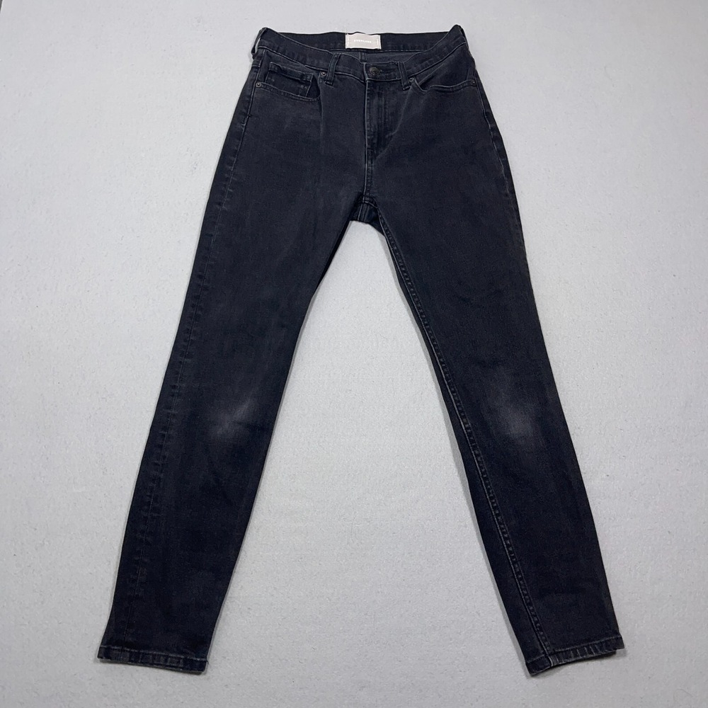 Everlane Skinny Jeans Women 28 Regular High Rise Washed Black Minimalist Casual